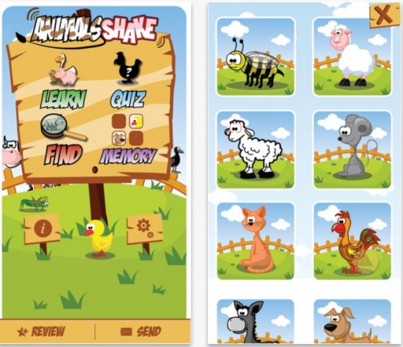 Animals Shake_app per bambini_iPhone e iPad