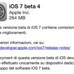 Apple rilascia iOS 7 beta 4 per iPhone, iPod touch e iPad