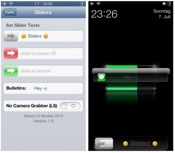 Con Sliderz puoi personalizzare lo “Slide to unlock” dell’iPhone – Cydia