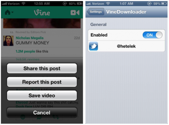 Come scaricare i video di Vine su iPhone – Cydia