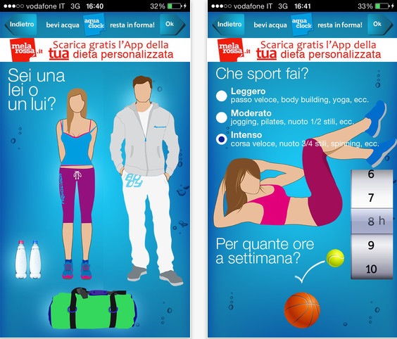AquaClock, l’app che fornisce tutti i consigli per dissetarsi in modo corretto