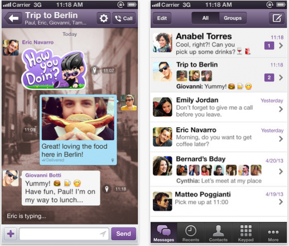 Si aggiorna Viber per iPhone, l’applicazione per inviare messaggi e chiamate gratuitamente