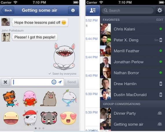 Facebook Messenger 2.6 disponibile su App Store