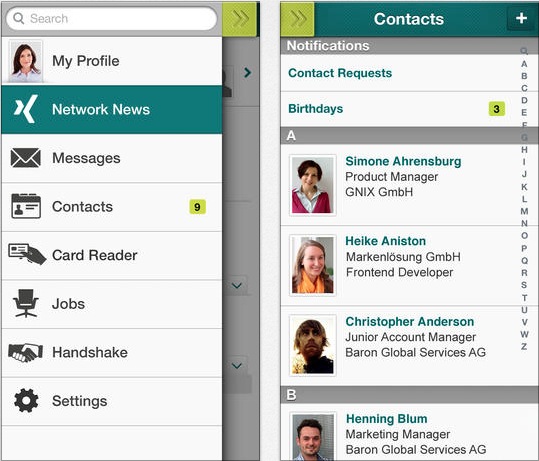 XING: l’app ufficiale del noto business social network