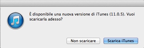 Apple: rilasciato iTunes 11.0.5
