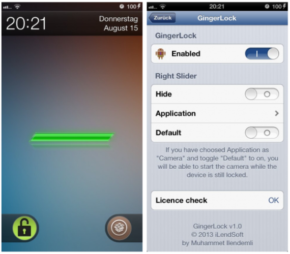 Come installare la lockscreen di Android GingerBread su iPhone – Cydia
