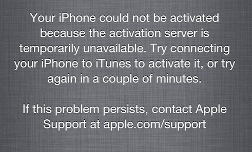 I server per l’attivazione di iPhone fuori servizi per alcune ore