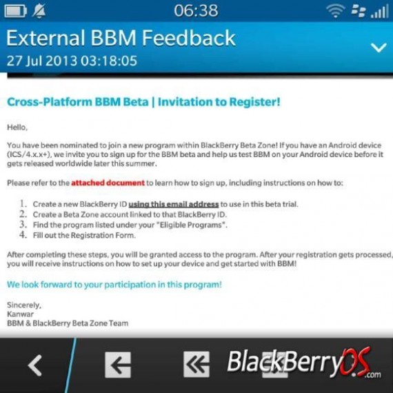 BlackBerry inizia a rilasciare inviti per BBM su iOS