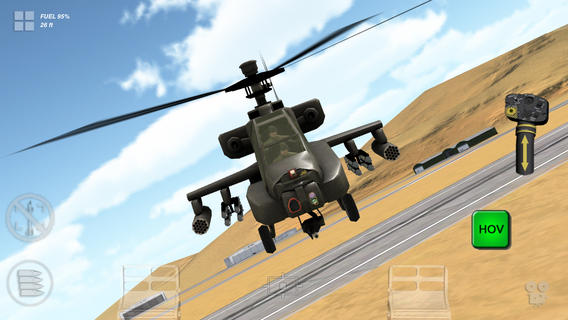 Apache 3D Sim: pilotare un elicottero da combattimento su iPhone