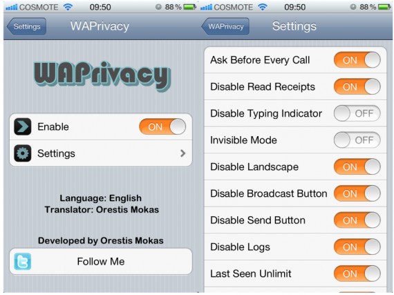 Come migliorare la privacy di WhatsApp con WAPrivacy – Cydia