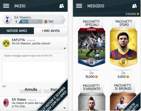 EA SPORTS Football Club approda su App Store per chi gioca a FIFA 14
