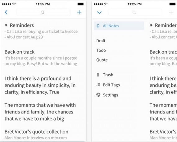 Scrivere note su iPhone con Simplenote