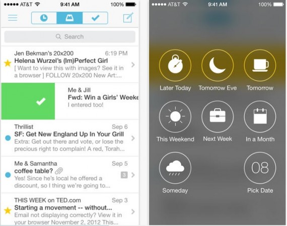 Mailbox è ora compatibile con iOS 7