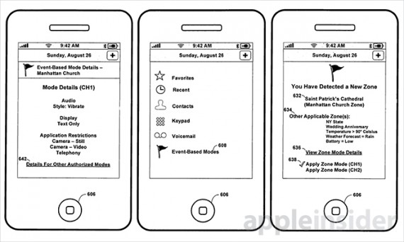 Apple brevetta un sistema che modifica automaticamente le impostazioni dell’iPhone in base agli eventi