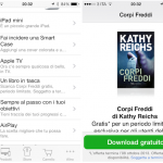 Applicazione Apple Store: in offerta gratuita l’ebook “Corpi Freddi” di Kathy Reichs