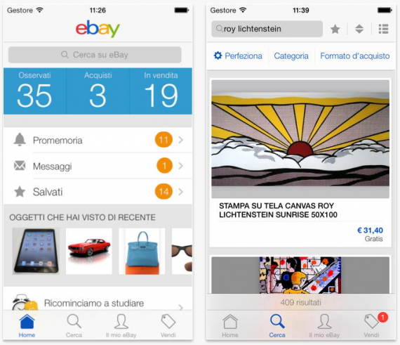 eBay.it per iPhone si aggiorna con un nuovo look ed altre importanti novità