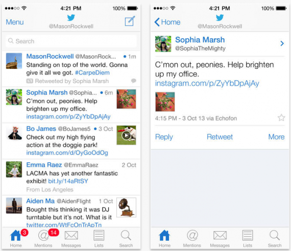 Echofon, uno dei più famosi client di Twitter, si aggiorna con una grafica in stile iOS 7