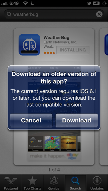 L’App Store permette ora di scaricare versioni precedenti delle applicazioni per iOS