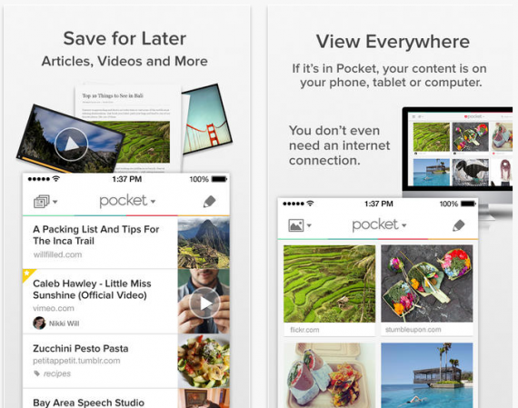 Disponibile su App Store un nuovo aggiornamento per Pocket