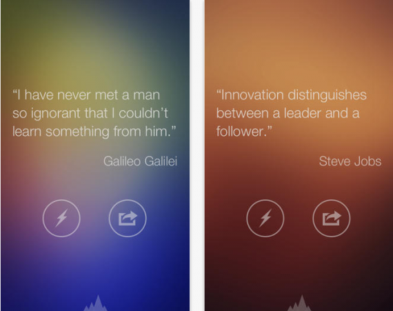 Quotes, citazioni a portata di click in stile iOS7