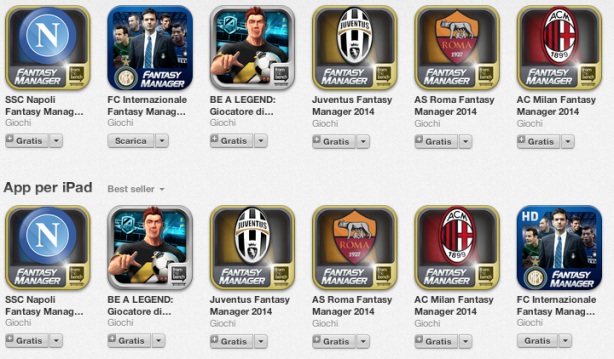 Fantasy Manager 2014: le app dedicate alla tua squadra di calcio!