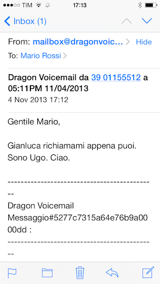 Dragon Voicemail, il servizio gratuito che converte messaggi vocali in sms o email