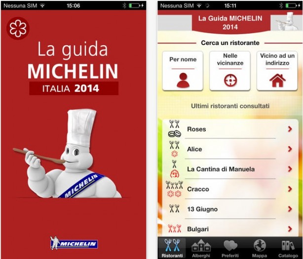 Guida Michelin - app per trovare ristoranti e alberghi - iPhone