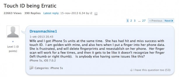 Alcuni iPhone 5s hanno problemi al Touch ID?