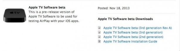 Apple rilascia un nuovo firmware beta per Apple TV