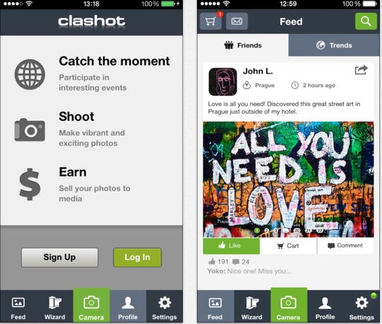 Clashot, la prima app di fotogiornalismo per iPhone
