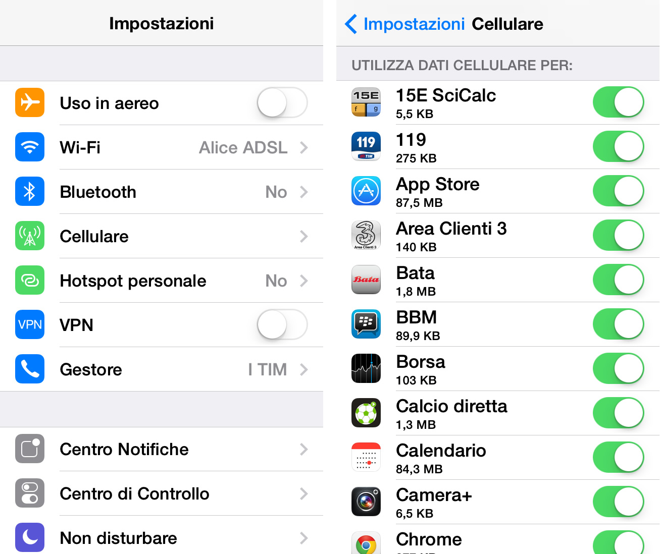 Connessione all'hotspot personale tramite Wi-Fi, Bluetooth o USB