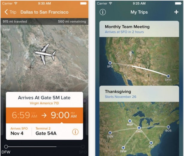 FlightTrack 5, info e mappa dei voli sul tuo iPhone