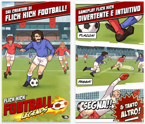 Porta alla vittoria le leggende del calcio in Flick Kick Football Legends