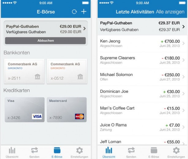 PayPal per iPhone si aggiorna: arriva la grafica in stile iOS 7