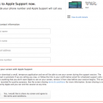 Il sito di supporto Apple permette agli utenti di avviare lo screensharing con gli addetti AppleCare