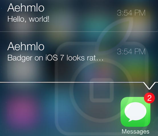 Badger iOS 7 iPhone 1
