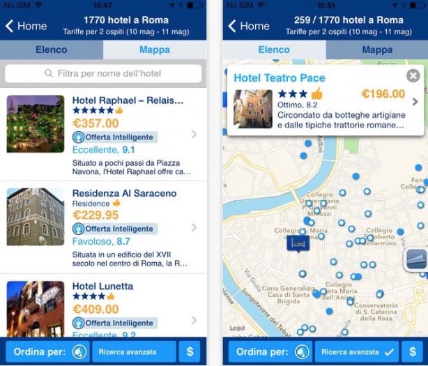 Booking.com si aggiorna con la grafica in stile iOS 7