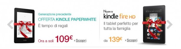 Kindle, Kindle Paperwhite e Kindle Fire HD in offerta su Amazon