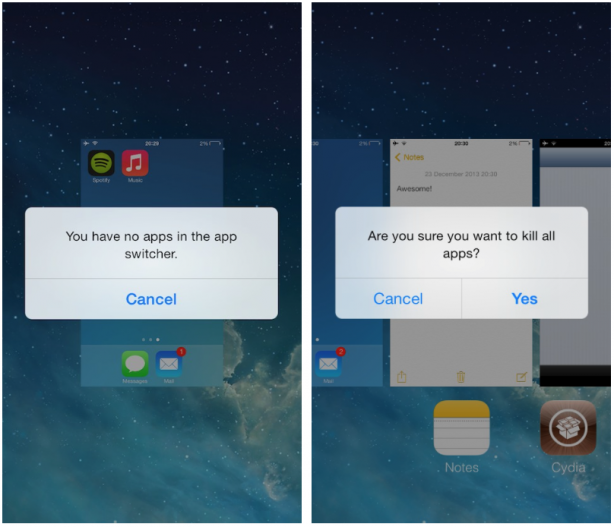 Purge: un semplice tweak per chiudere tutte le app su iOS 7 – Cydia