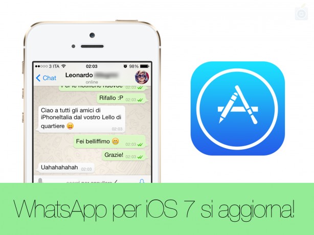 WhatsApp per iOS 7 si aggiorna per la terza volta in pochi giorni