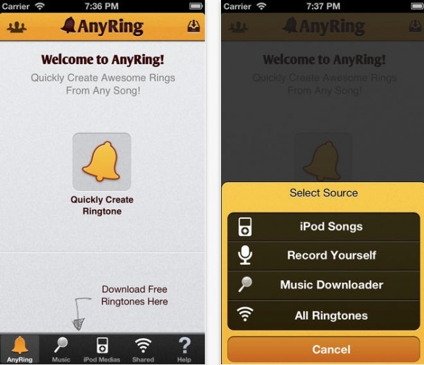 In offerta gratuita AnyRing, l’app che consente di creare suonerie senza limiti di tempo