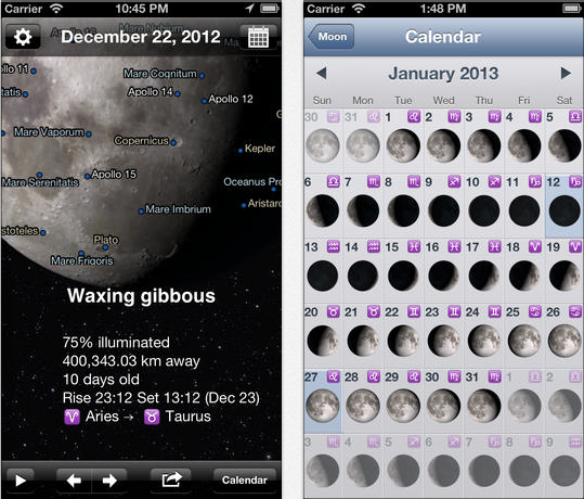 Fasi della luna: un’app per monitorare le fasi della luna