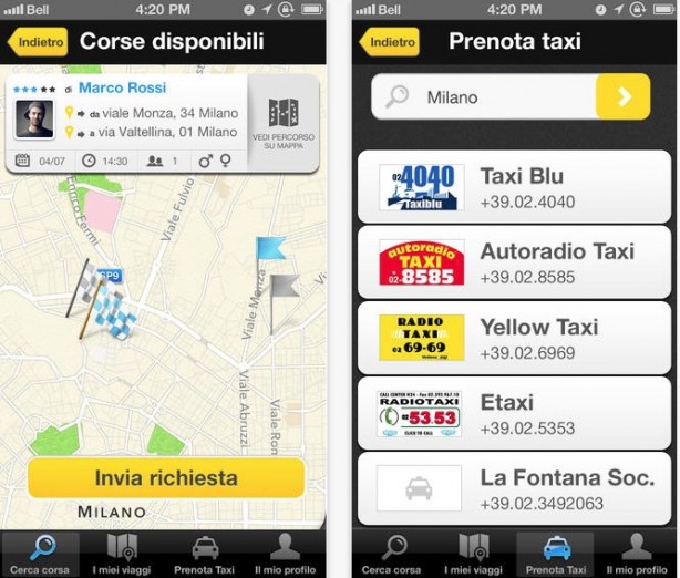 È arrivata TAXIShare,  l’app per condividere le corse in taxi
