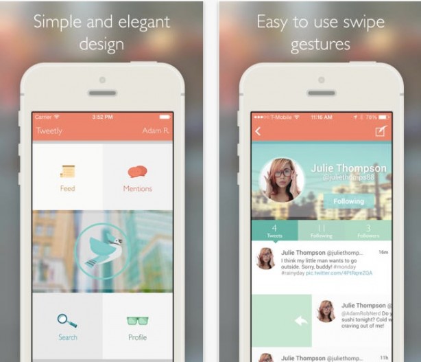 Tweetly, un bellissimo client Twitter ora in offerta gratuita
