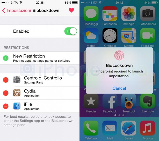 BioLockdown Cydia iPhone