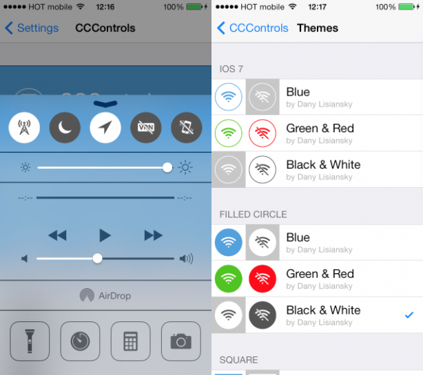 CCControls: il tweak definitivo per personalizzare il Centro di Controllo di iOS 7? – Cydia