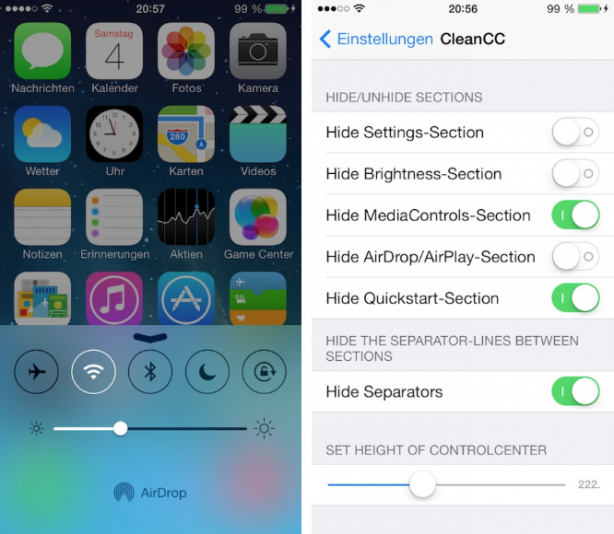 CleanCC, un tweak che “ripulisce” il Centro di Controllo – Cydia