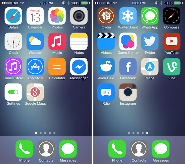 Personalizza l’aspetto del tuo iPhone con uno di questi 10 temi per iOS 7 – Cydia