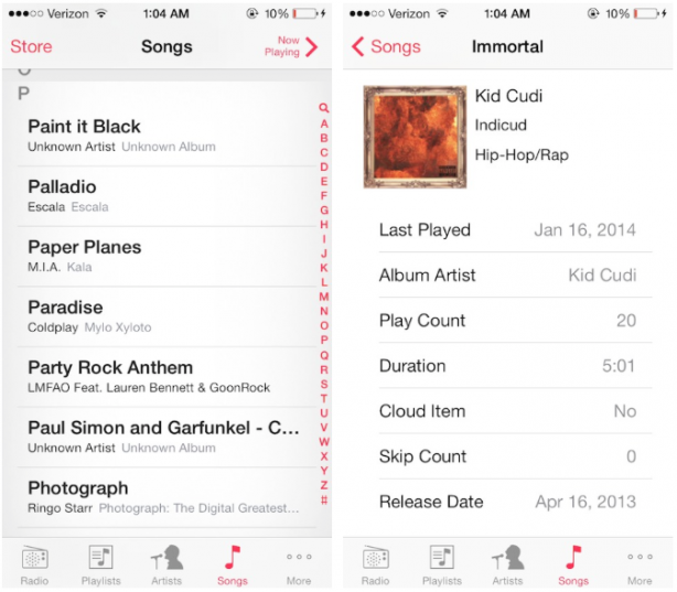 Come visualizzare informazioni dettagliate sui brani presenti su iPhone – CydiaMusicAppMods