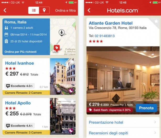 Hotels.com: prenota gli Hotel con offerte last minute